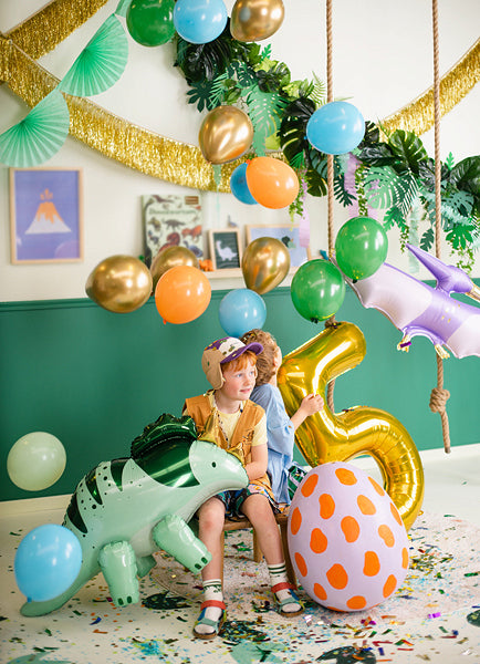 PartyDeco Folienballon Zahl 5 – Gold – 86 cm – Folie – 1 Stk