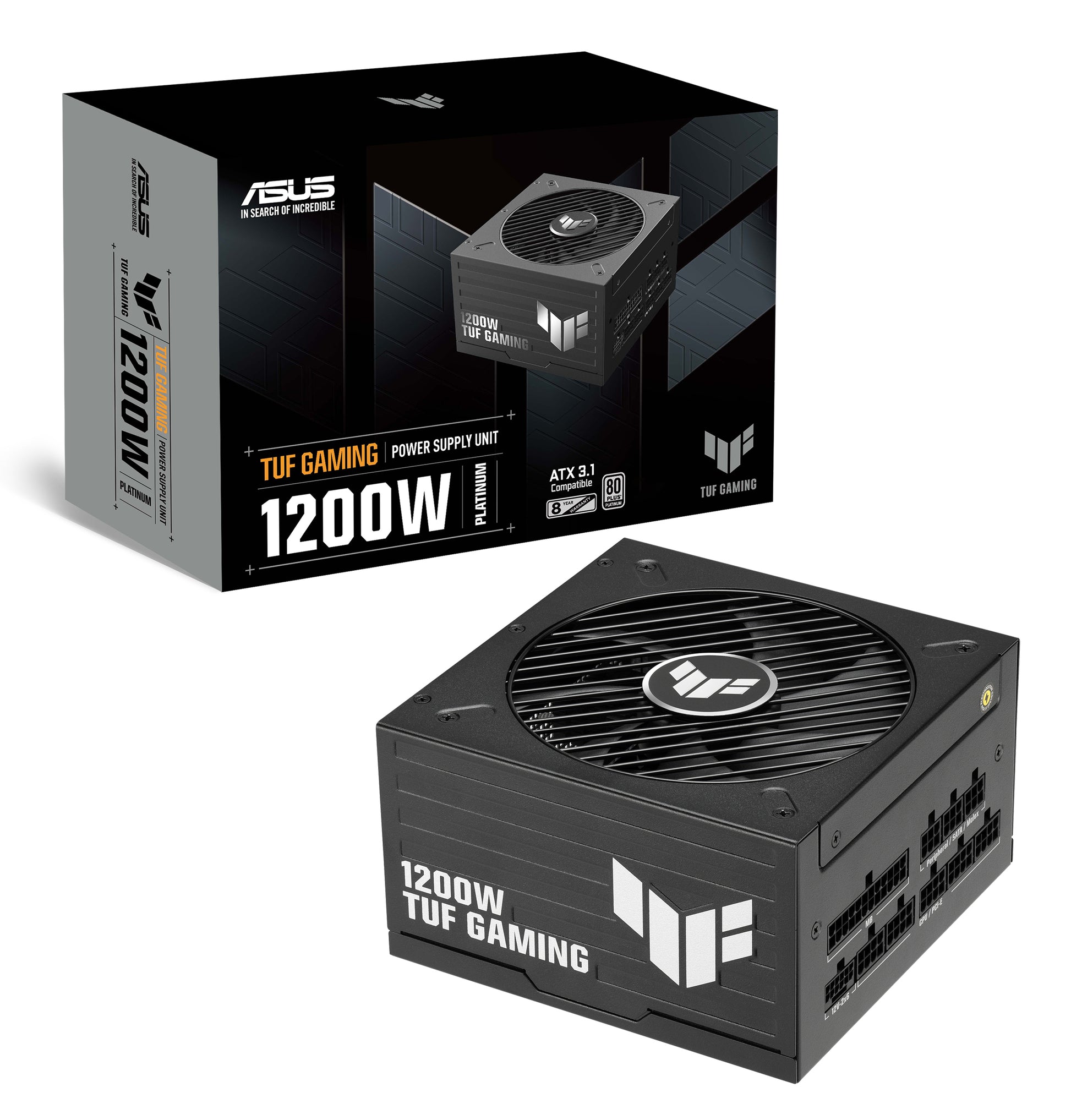 ASUS TUF Gaming 1200P ATX-Netzteil 1200 W 80 PLUS Platinum – vollmodular, ATX 3.1, 12VHPWR