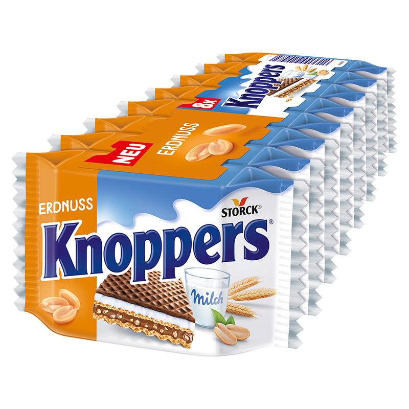 STORCK Knoppers Waffelgebäck – Erdnuss – 8 × 25 g