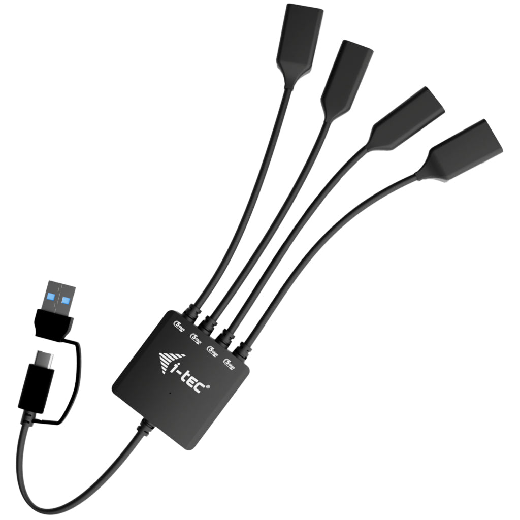 i-tec USB-Hub – USB-C/USB-A, 2× USB-A, 2× USB-C, für Windows/Mac/ChromeOS