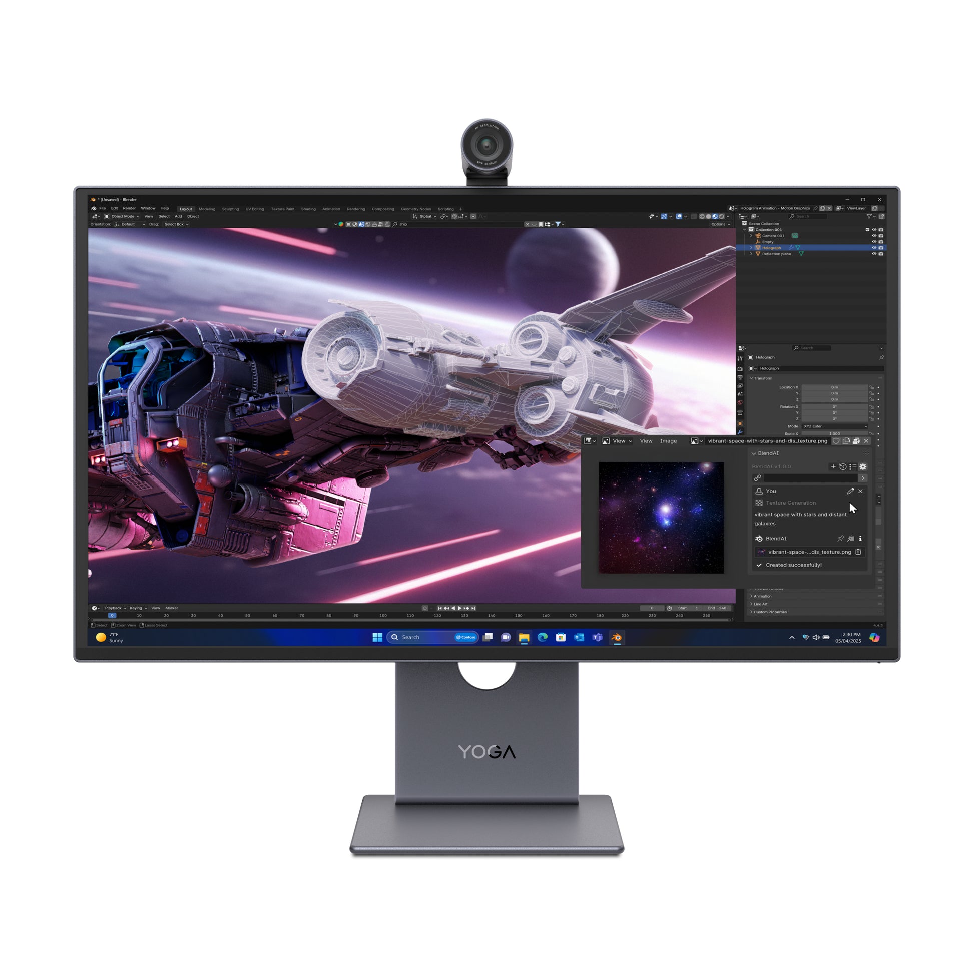 Lenovo Yoga Pro 27UD-10 – 26,5", 3840 × 2160 (4K), OLED, 120 Hz, Webcam, DisplayHDR 400
