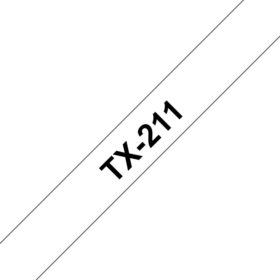 Brother Schriftband – 6 mm × 15 m, weiss, schwarz