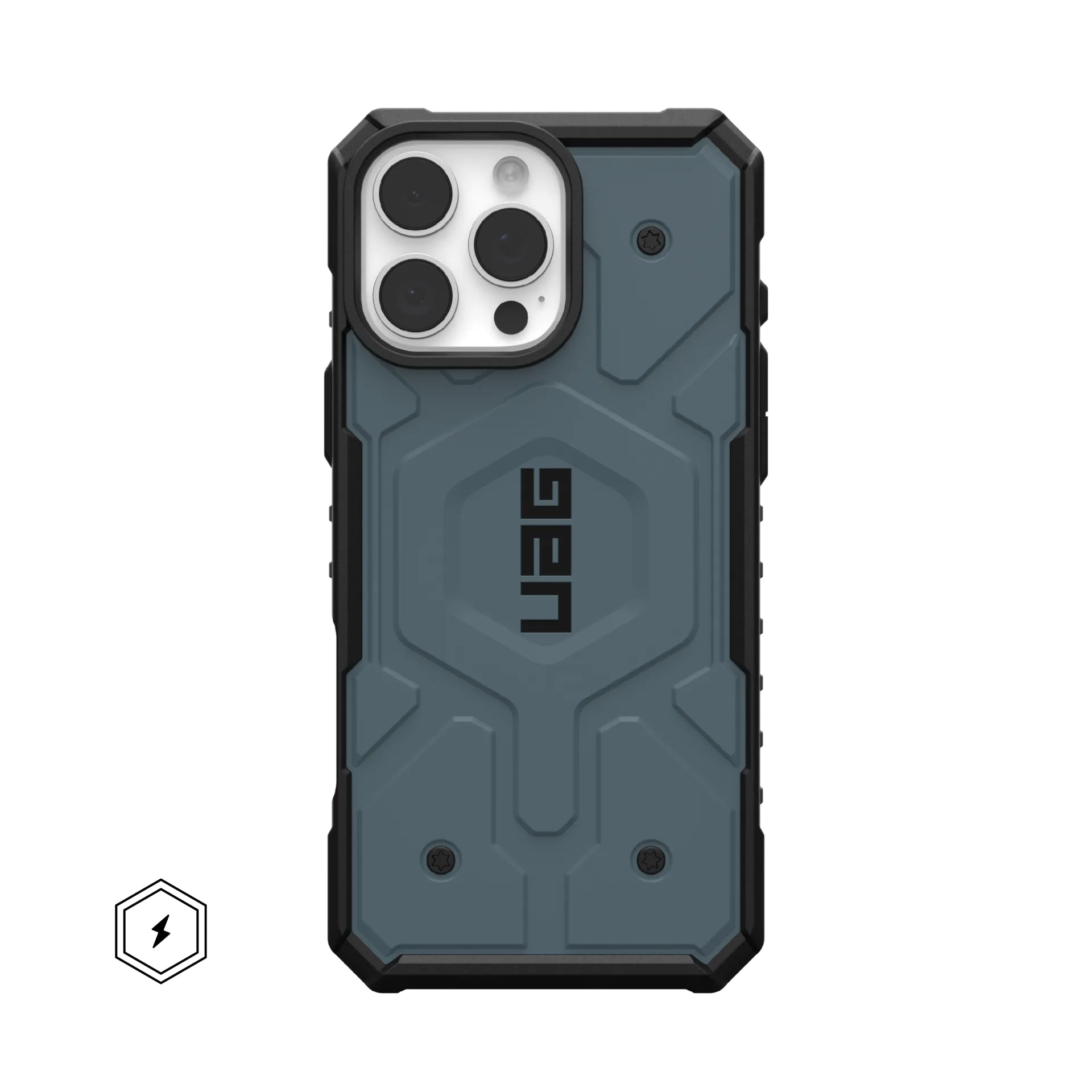 Urban Armor Gear UAG Pathfinder – Rückcover – für Apple iPhone 16 Pro Max, MagSafe, TPU, Himmelblau, bis 5,5 m Sturzsicher