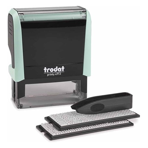Trodat Motivstempel Printy 4913 – Text: zum Selbersetzen, selbstfärbend, Kunststoff, 58 × 22 mm