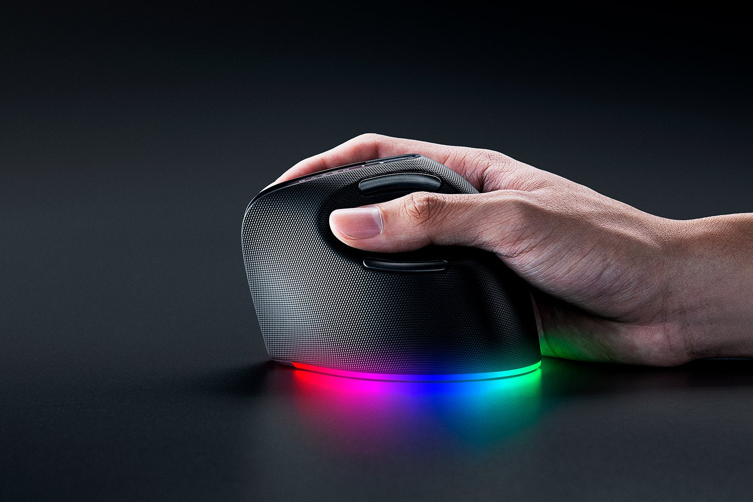 Razer Pro Click V2 Vertikale Gaming-Maus – Kabellos, Rechtshänder, Daumentaste, Schwarz