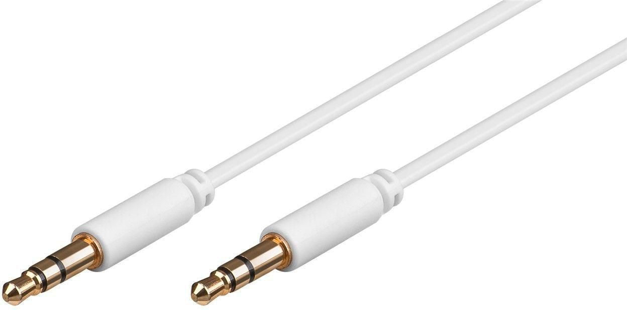 Microconnect 3,5-mm-Klinkenkabel – 1,5 m, vergoldete Stecker, Weiss