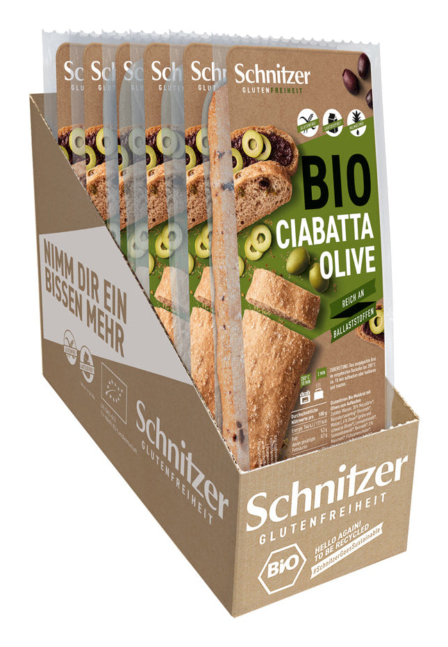 Schnitzer Ciabatta Olive – Bio, glutenfrei – 180 g