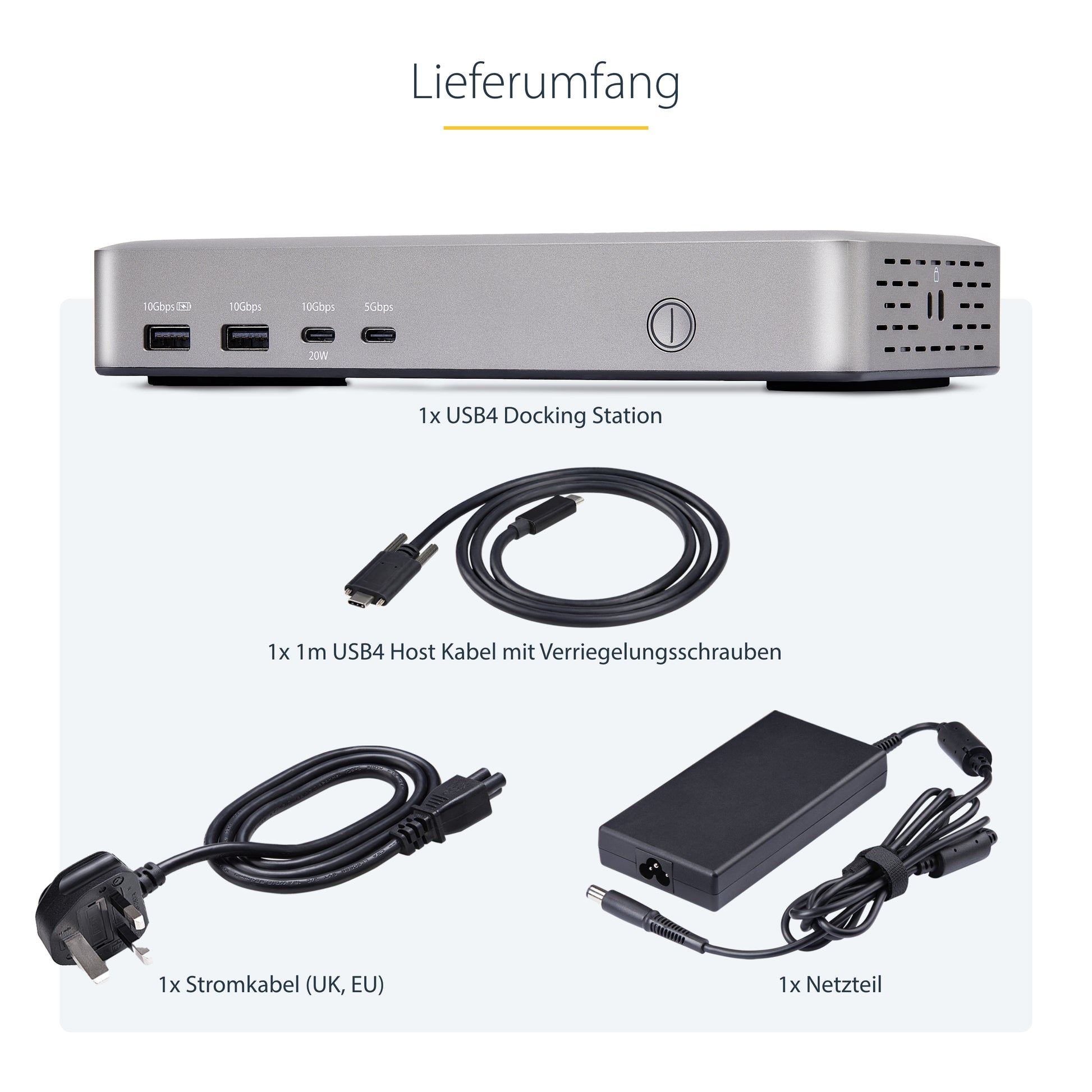 StarTech.com Dockingstation – USB4, 2× HDMI, 3× USB-A, 2× USB-C, 100 W PD, 2,5GbE, für Windows/ChromeOS