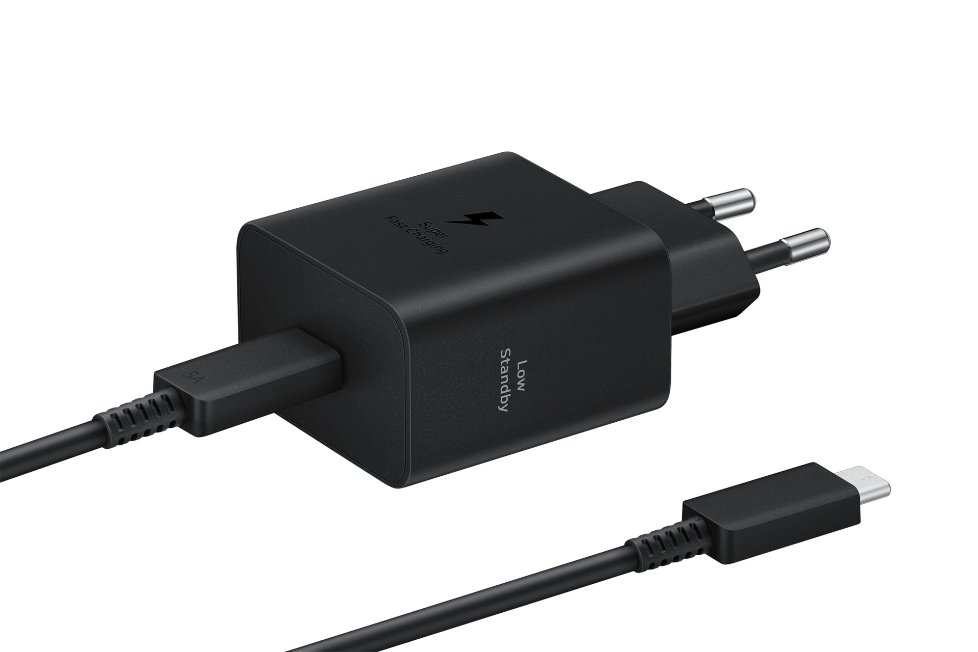 Samsung USB-Ladegerät 45 W – USB-C×1 – PD 3.0, SFC 2.0 – EU-Stecker (Typ C), 1,8 m Kabel – Schwarz