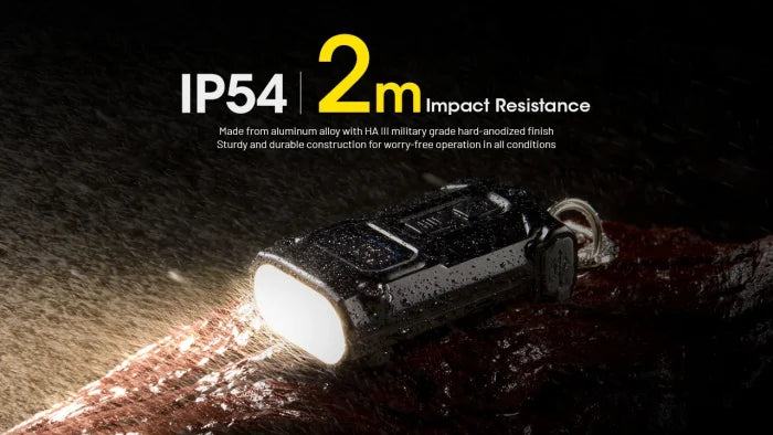 Nitecore Taschenlampe TINI3 – 600 lm, 90 m, IP54, USB, Akku, 5 Modi – Grau