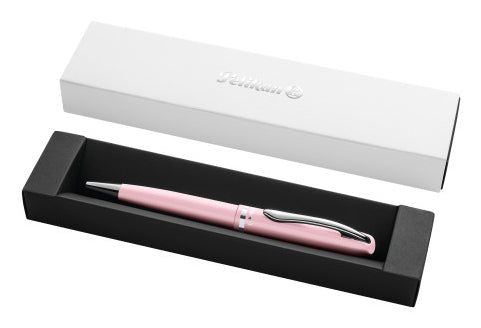 Pelikan Jazz Pastell Kugelschreiber – Blau, Medium, Druck, Metall, Pink, dokumentenecht, nachfüllbar