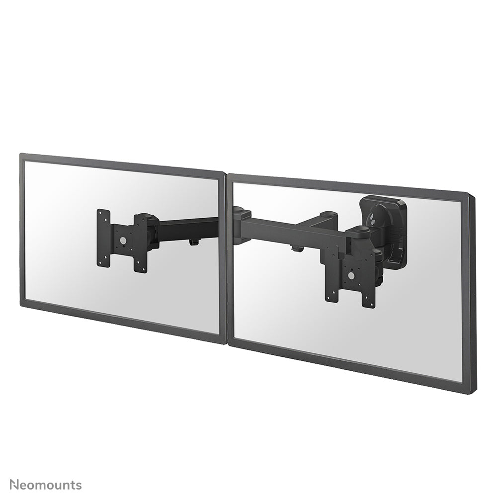 Neomounts FPMA W960D – Wandhalterung, 2 Monitore, Wand, bis 23", VESA 75 × 75 mm, 12 kg, neigbar, schwarz