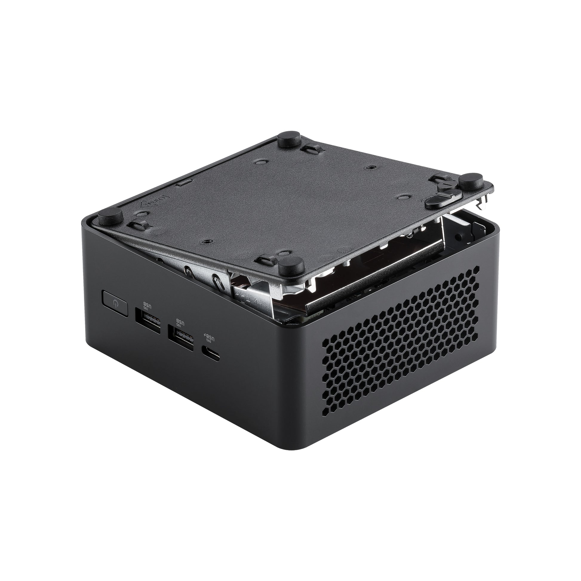 ASUS NUC14RVHi3 Mini-PC Barebone – Wi‑Fi 6E, Bluetooth 5.3, Ethernet – Externer AC-Adapter – 144 × 112 × 54 mm