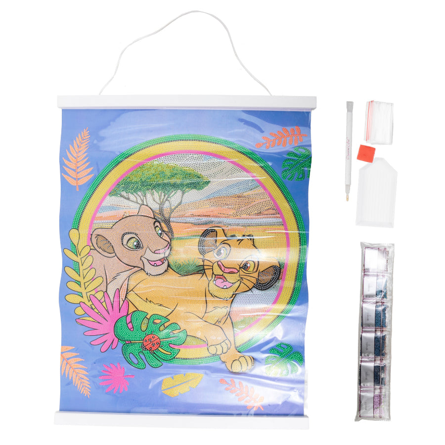 CRAFT Buddy Crystal Art Scroll – Diamond Painting Set – Disney Lion King – 40 × 50 cm – ab 8 Jahren