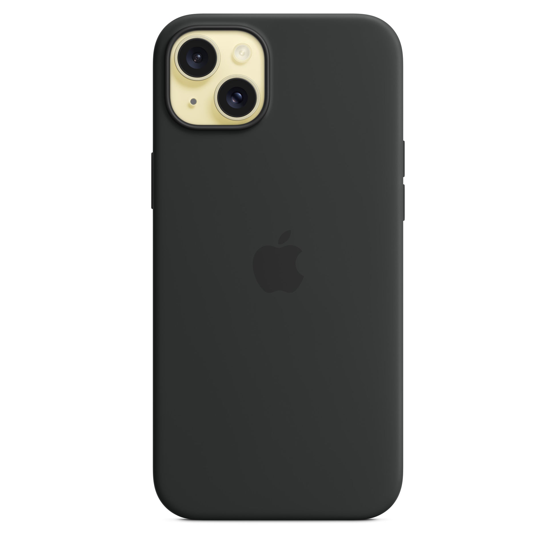 Apple Backcover – für Apple iPhone 15 Plus – schwarz – Silikon, MagSafe-kompatibel