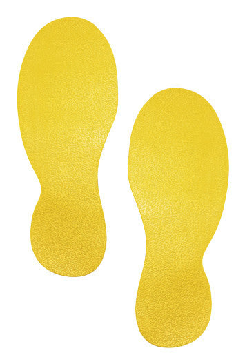 Durable Piktogramm Fuss – 90×240×0,7 mm, Kunststoff, Gelb, selbstklebend, 10 Stk.