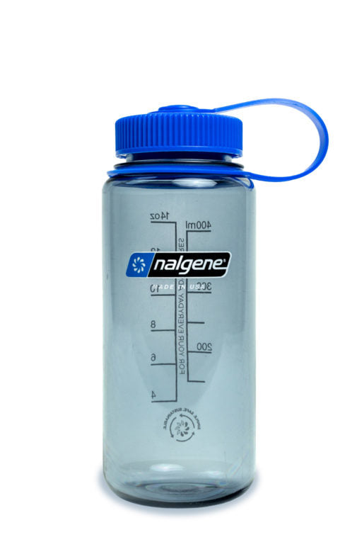 Nalgene Wide Mouth Sustain Trinkflasche 500 ml – Tritan, Schraubdeckel, Grau