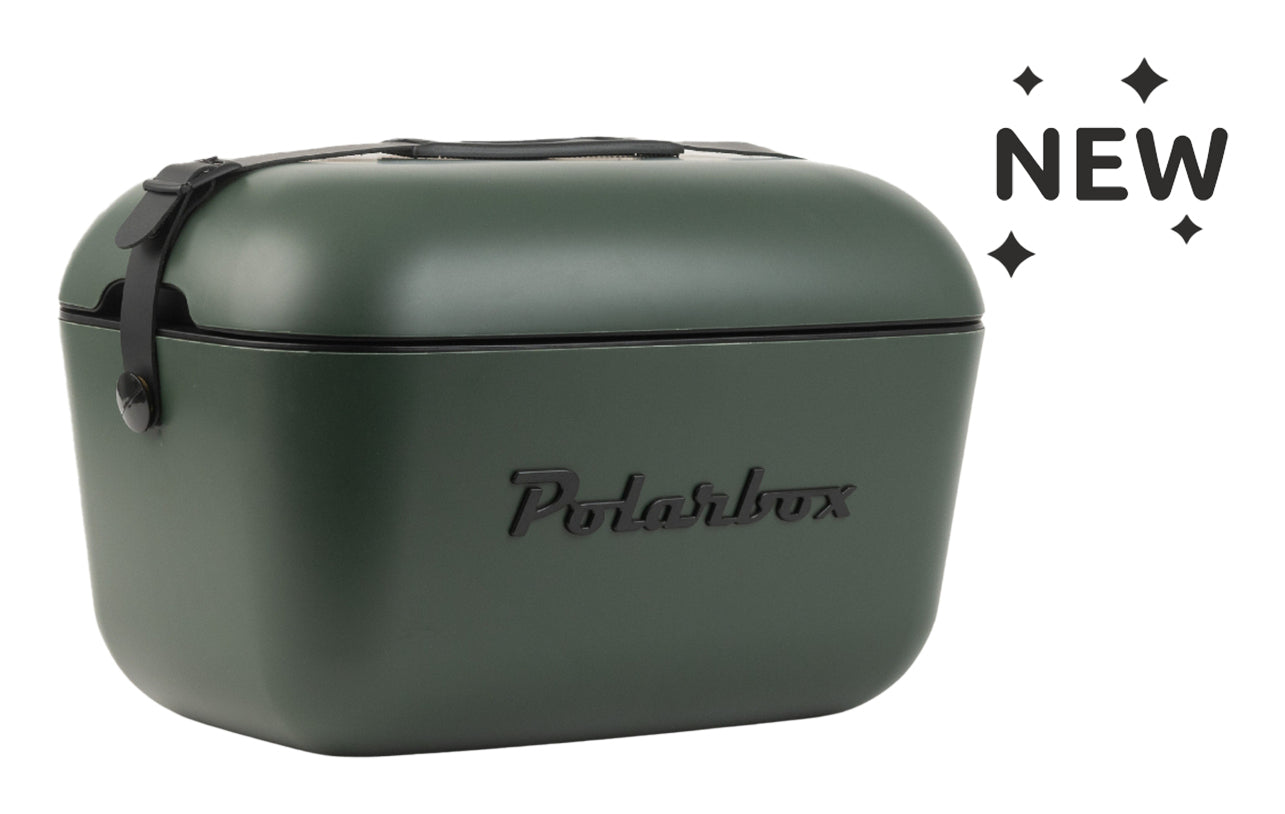 Polarbox Retro Cooler Kühlbox – 20 l – schwarz, grün – Polystyrol – 1 Stk.
