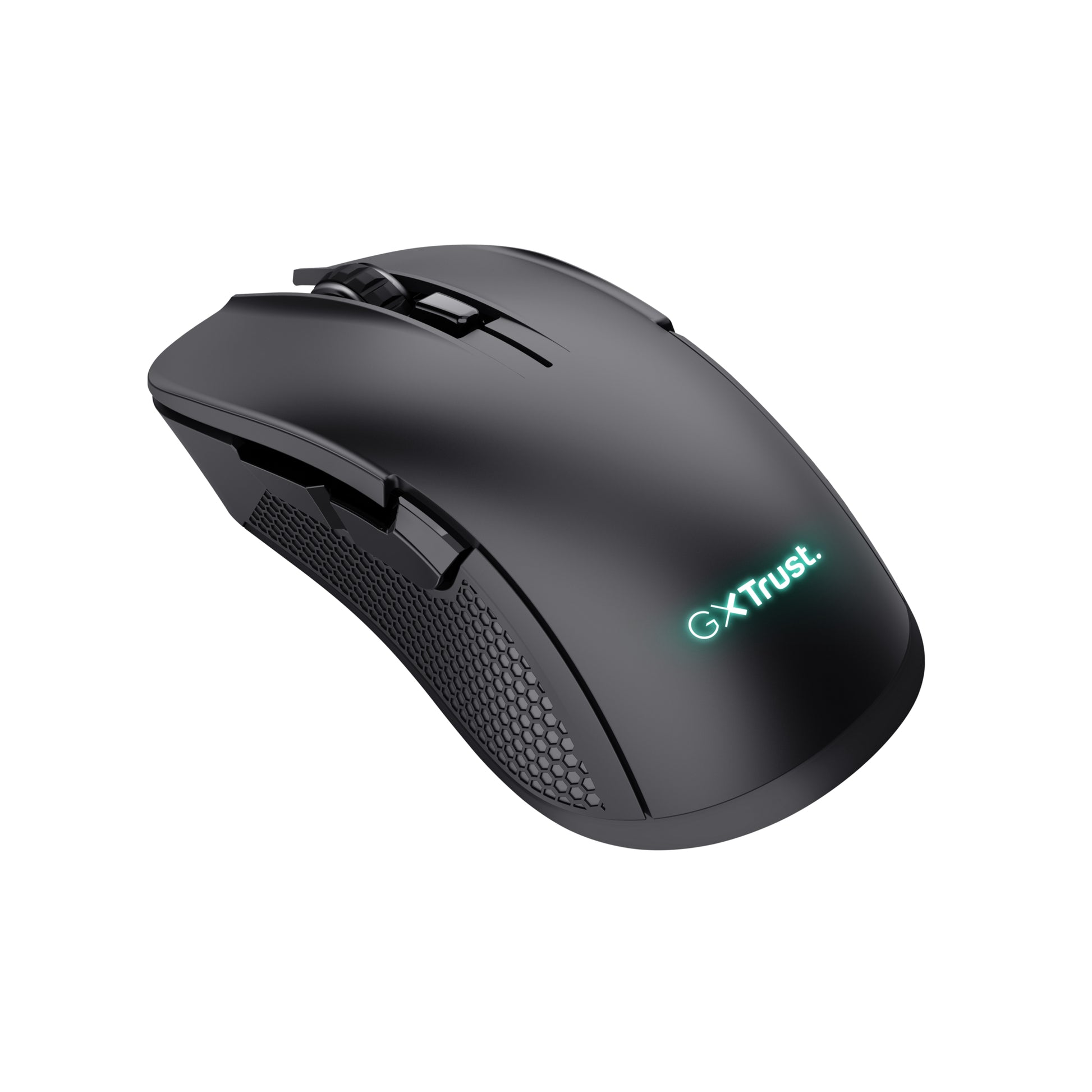 Trust GXT931 Ybar Gaming-Maus – Kabellos, Bluetooth, USB-C, 7'200 dpi, 4 Tasten, Rechtshänder, Schwarz