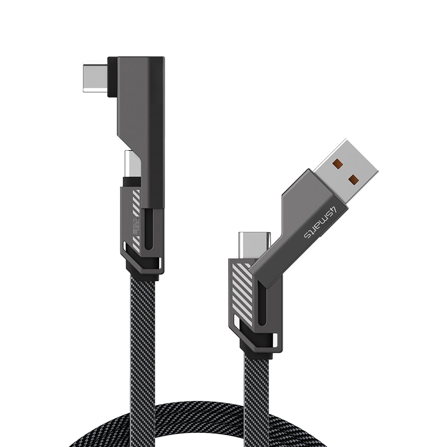 4smarts USB-A auf USB-C Kabel – USB 2.0 (480 Mbit/s) – 1,5 m – PD 240 W – für Nintendo Switch, Smartphone, L