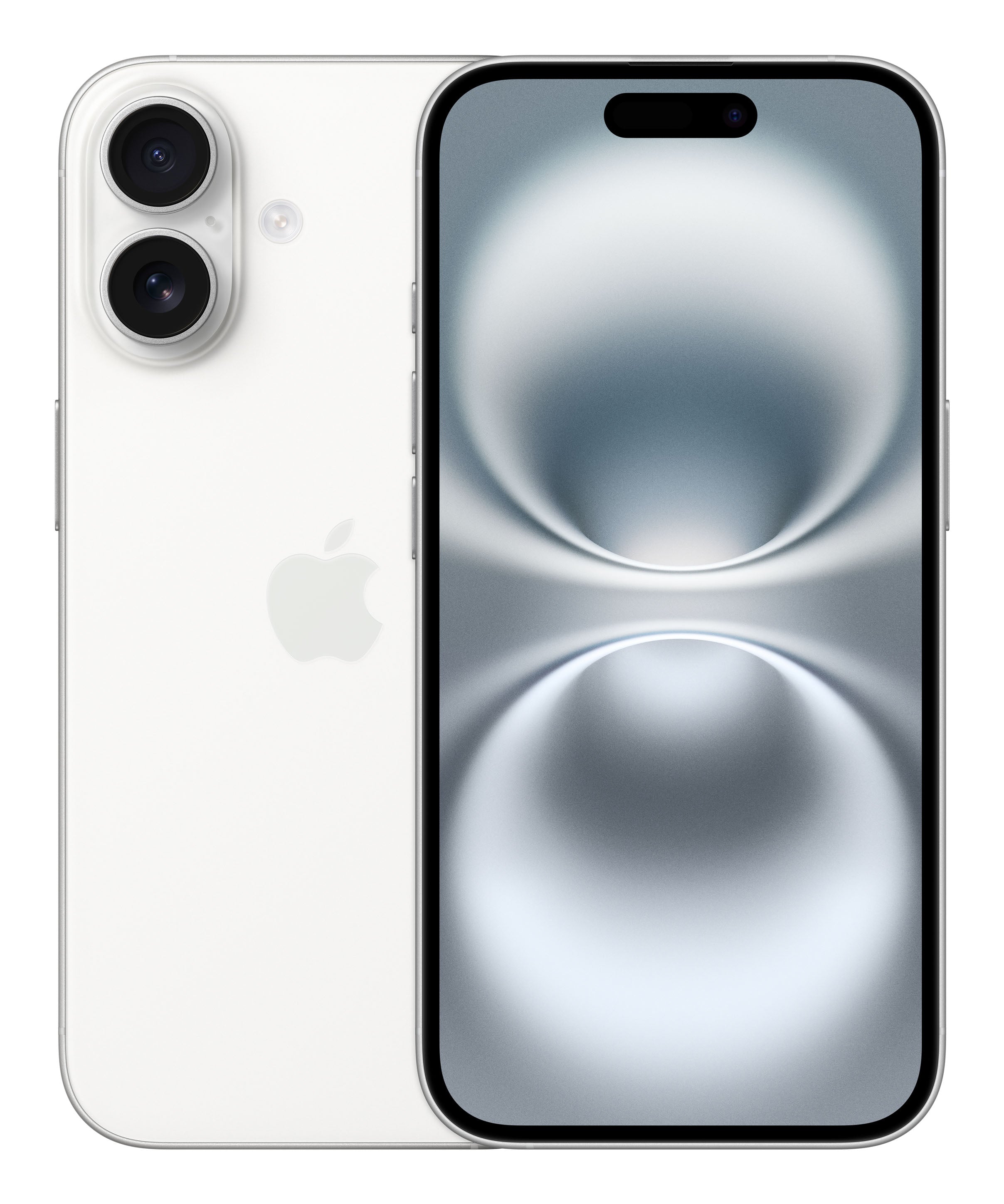 Apple iPhone 16 – weiss, 6,1", 2556 × 1179, iOS 18, 128 GB, 8 GB, Dual-SIM, 5G, MagSafe-kompatibel, IP68