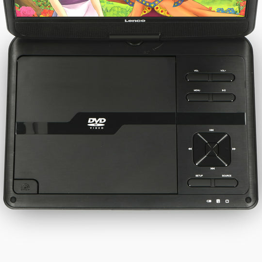 Lenco DVP-1046BK – 10,0" 1024 × 600 Portabler DVD-Player, Schwarz