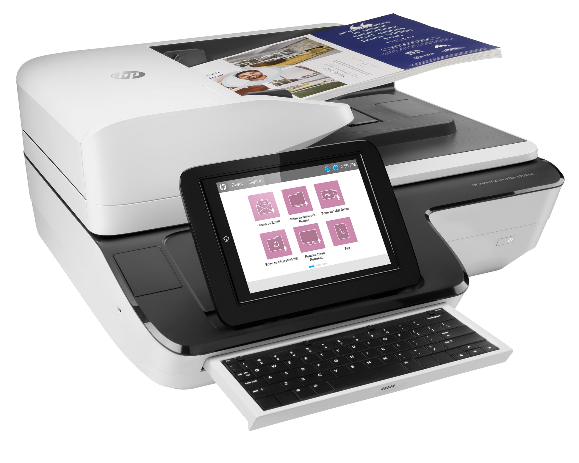 HP ScanJet Enterprise Flow N9120 – Flachbett + ADF, A3, Duplex, 120 ppm, ADF 200 Blatt, LAN