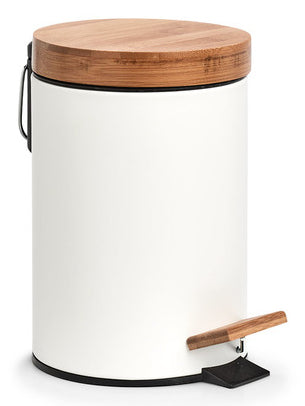 Zeller Present Treteimer Bamboo – 3 l – Kunststoff, rund – braun