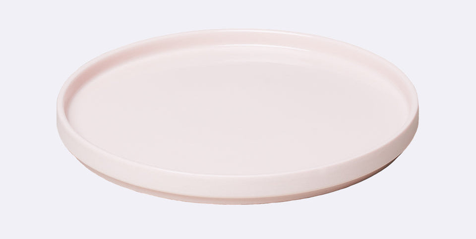Chic-mic Speiseteller GMC803 – Ø 19 cm, Porzellan, Hellrosa, spülmaschinenfest, mikrowellengeeignet