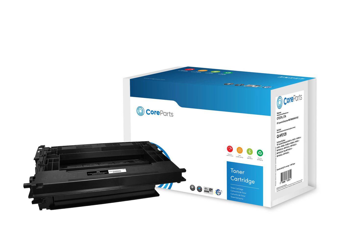 CoreParts Toner CF237A – schwarz, 11000 Seiten – für HP LaserJet M607/M608/M609 und andere