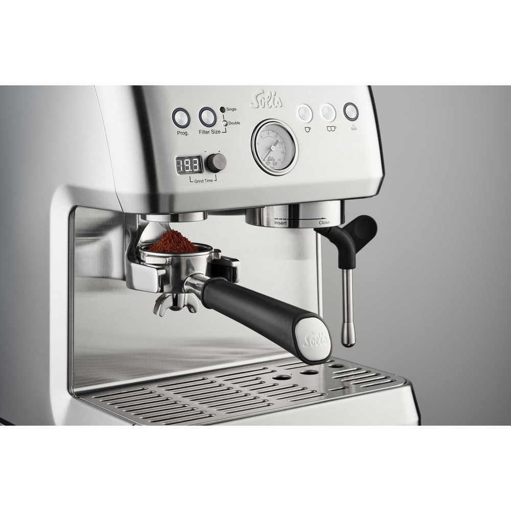 Solis Perfetta 1019 Kaffeevollautomat – 2,6 l, 16 bar, Milchaufschäumer, Silber