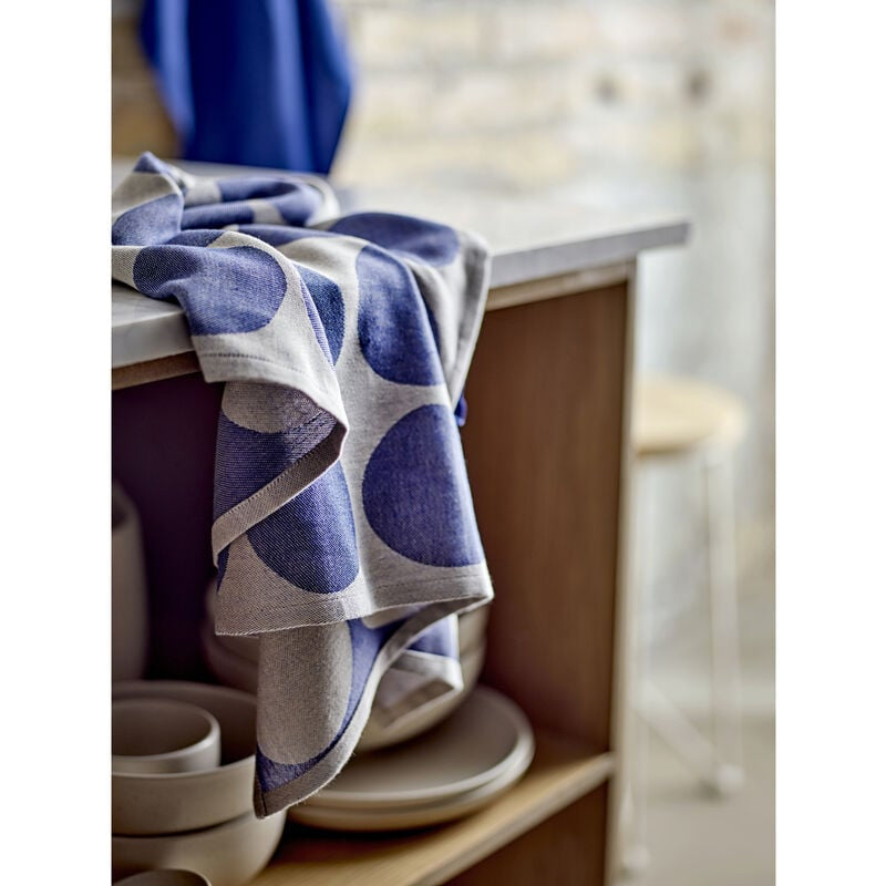 Södahl Geschirrtuch Bubbles – Blau – 50 × 70 cm – Baumwolle – 2er-Set