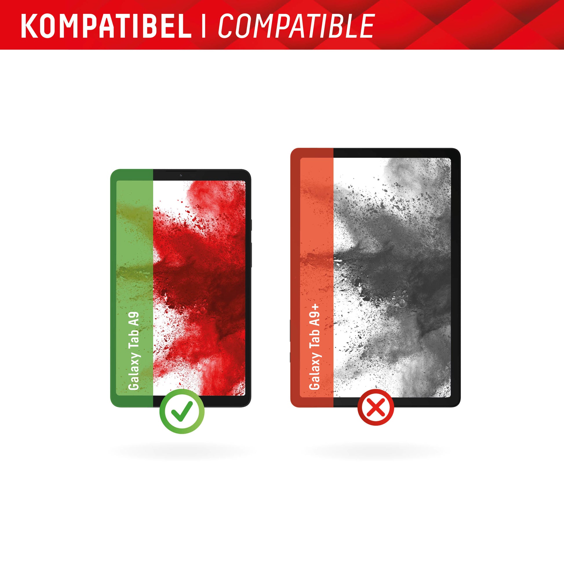 E.V.I. Panzerglas für Samsung Galaxy Tab A9 8,7" – 9H, Anti-Fingerprint