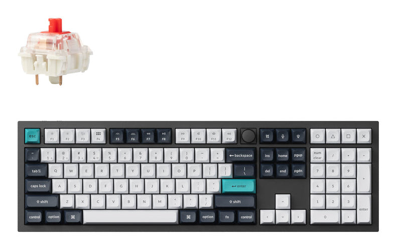 Keychron Q6 Max – Mechanische Tastatur – Red Switch – Bluetooth & 2,4 GHz, USB-C – QWERTZ (CH) – RGB – Schwarz