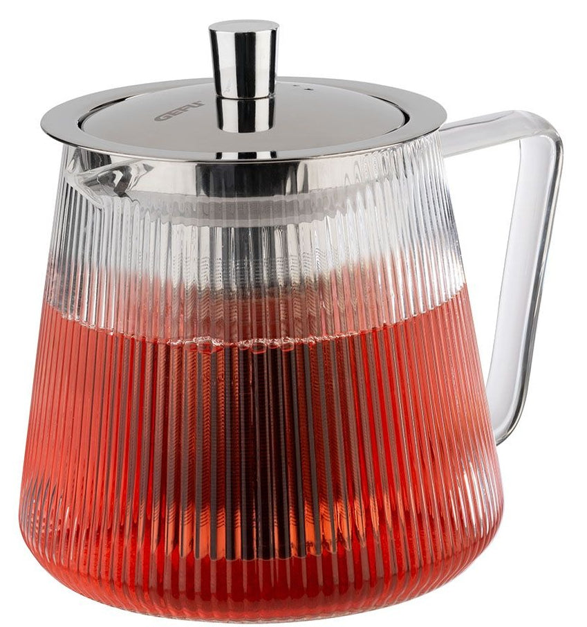 GEFU INFUSA Teekanne – 800 ml, Borosilikatglas, mit Edelstahlfilter, spülmaschinenfest
