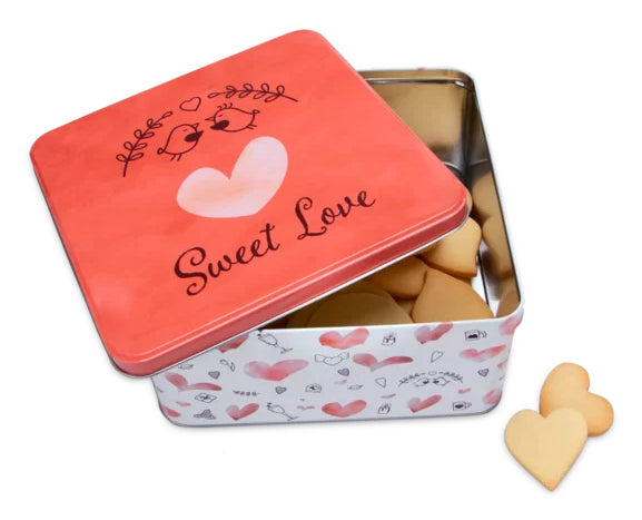 Städter Sweet Love – Vorratsdose 4,4 l, 21 × 21 × 10 cm, Weissblech, Weiss