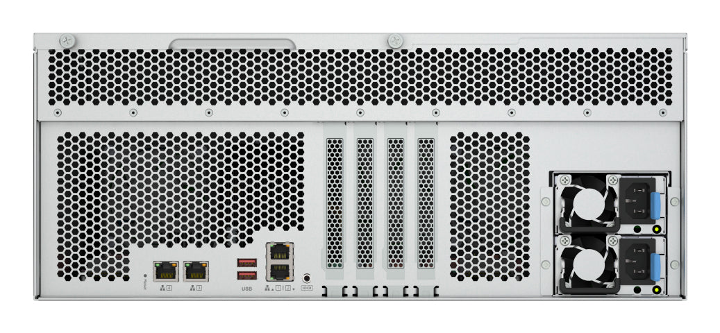 QNAP TS-h2477AXU-RP-R7D-24H02 Speichergerät – 288 TB, SATA, 4U, 24-Bay, Ryzen 7 7700, 32 GB DDR5
