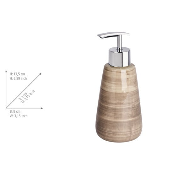Wenko Pottery Seifenspender – Keramik, Sand, 360 ml