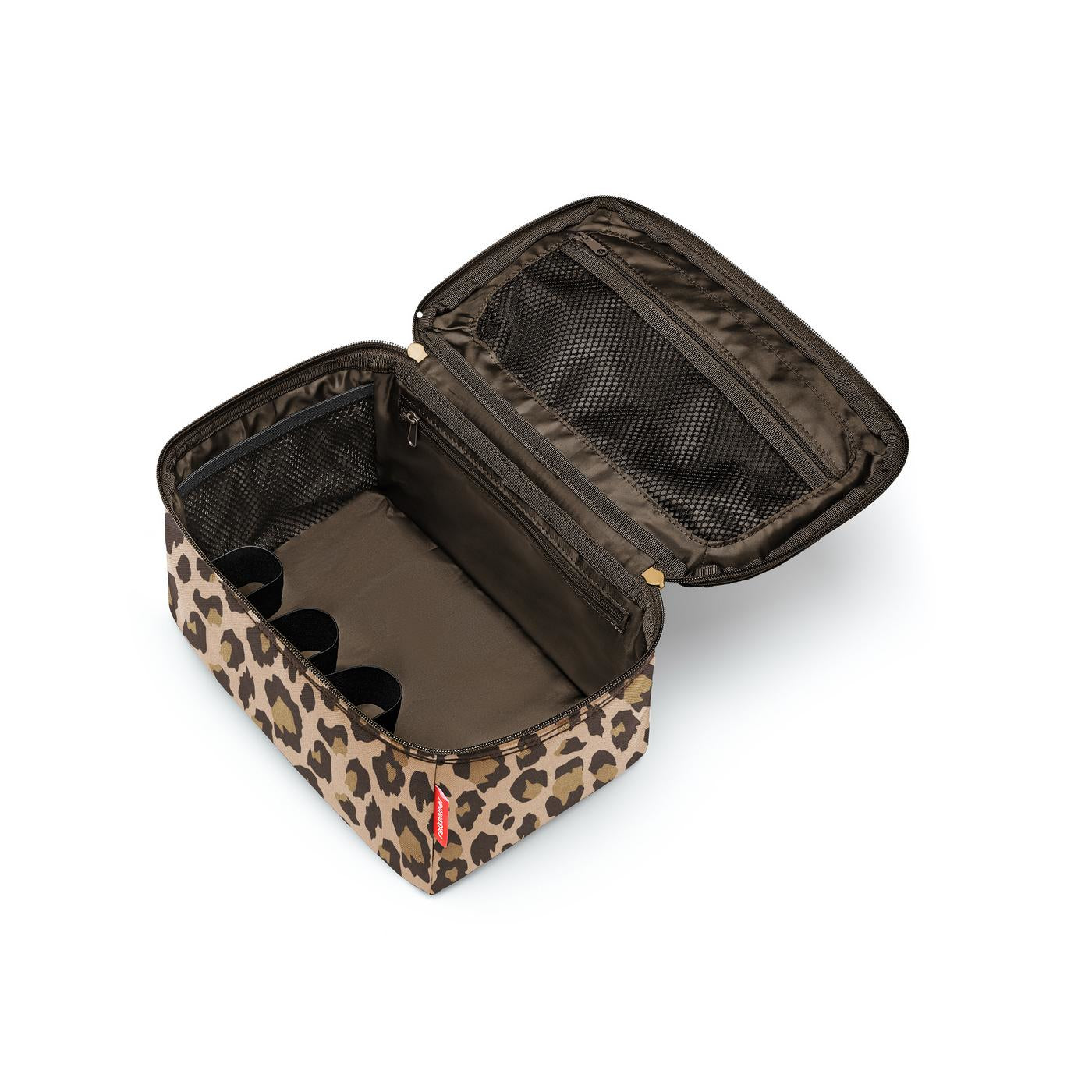 Reisenthel Necessaire Beautycase – 4 l – braun, Polyester, Leo Macchiato – 1 Stk.