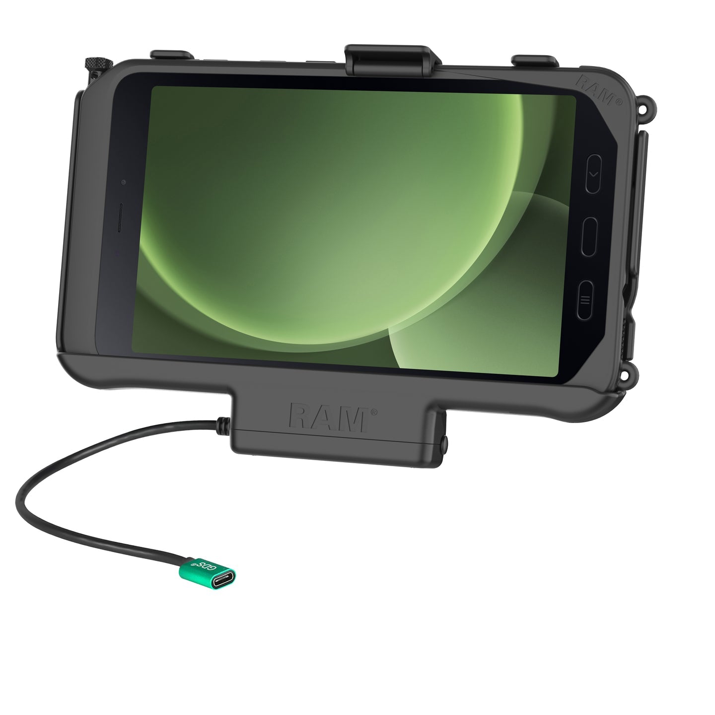 RAM Mounts RAM-HOL-SAM60CPU Lade-/Daten-Cradle – Auto – für Samsung Tab Active5/Tab Active3/Tab Active2 – Schwarz