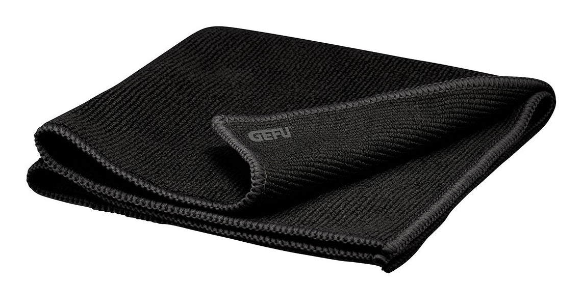 GEFU Mikrofasertuch – schwarz – 30 × 30 cm – Polyester – 2er-Set