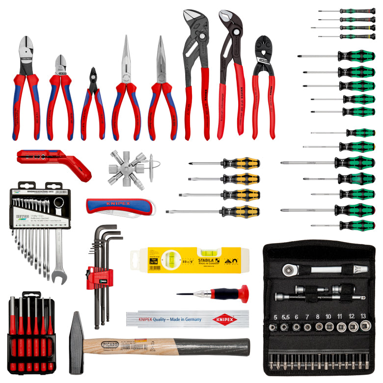 Knipex Robust45 Move Werkzeugkoffer Mechanik – 90-teilig, Nutzinhalt 45 l, Bügelverschluss
