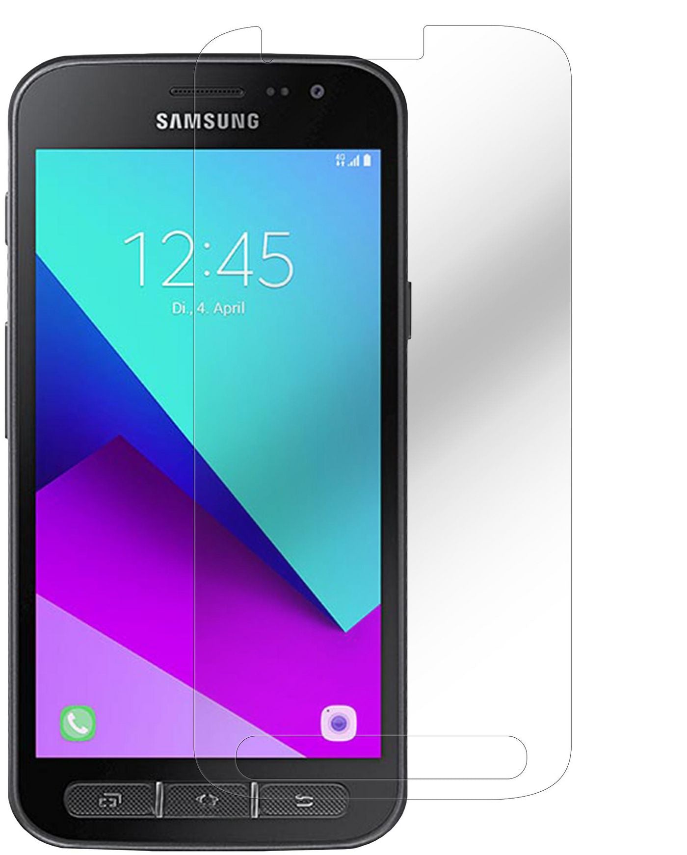 eSTUFF Displayschutz (Panzerglas), Full Cover – für Galaxy Xcover 4/4S