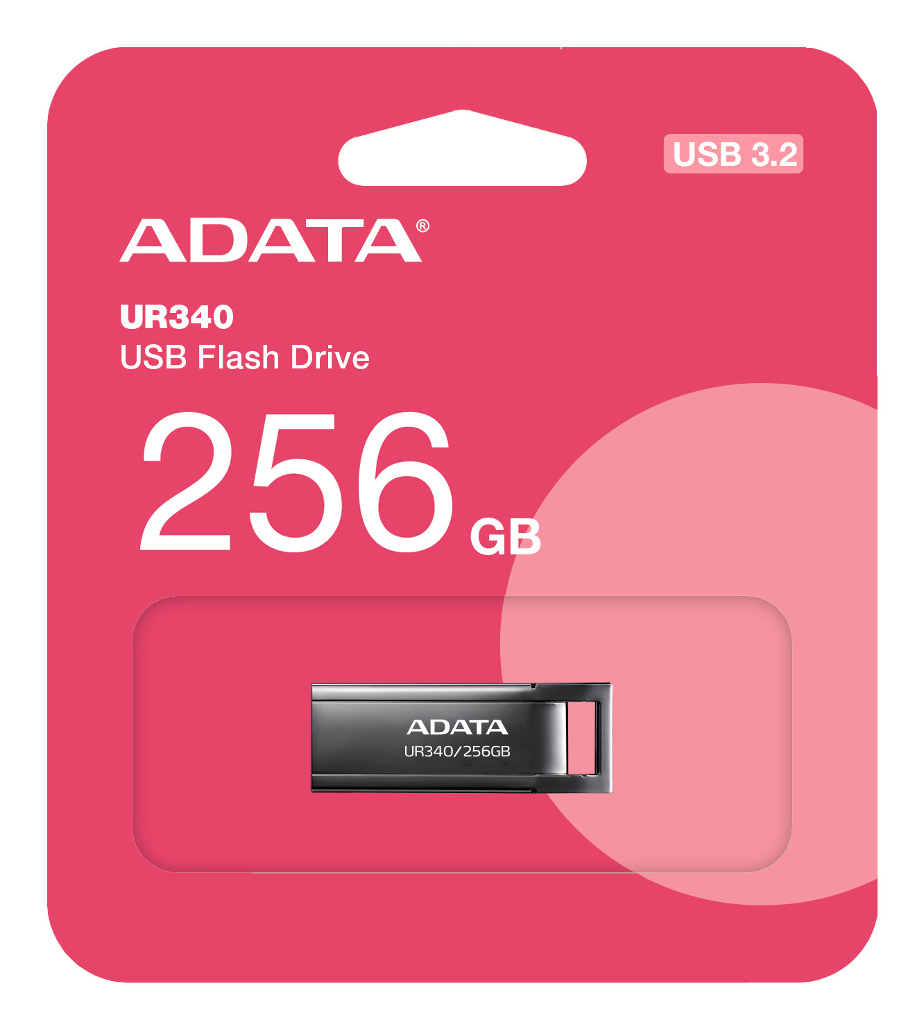 ADATA UR340 – 256 GB, USB Typ-A 3,2 Gen 1, 100 MB/s, schwarz