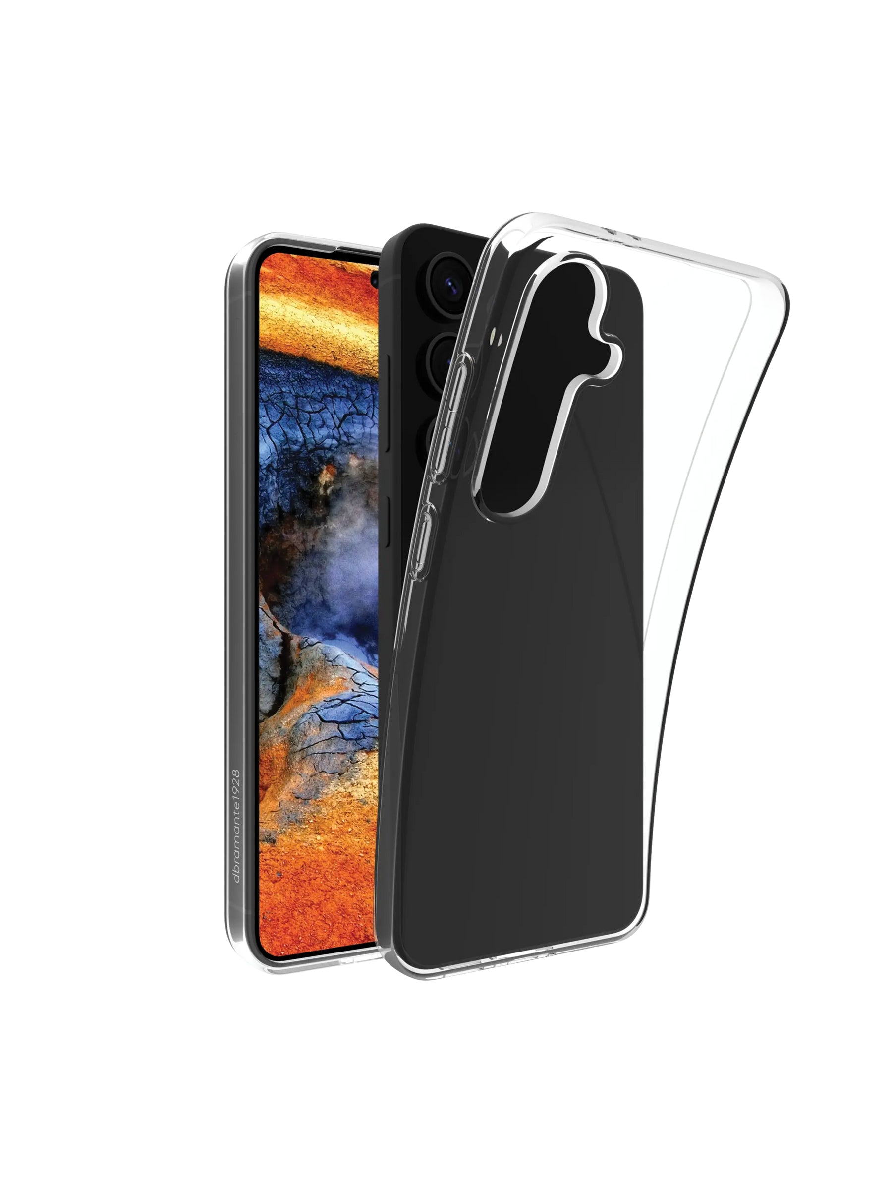 dbramante1928 Backcover – für Samsung Galaxy S24 FE, Recycling-Kunststoff, transparent, bis 1,2 m sturzsicher