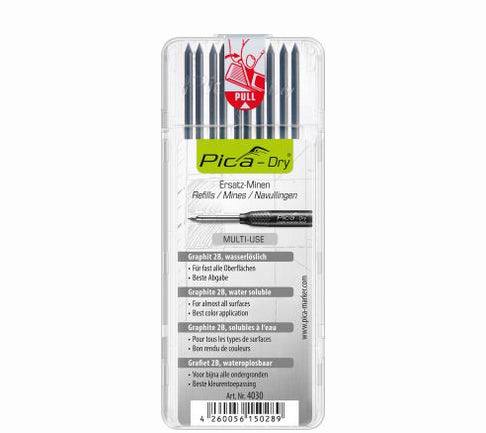 Pica-Marker Pica Pica DRY Zirkelminen – Schwarz, Ø 2,8 mm, 125 mm, 10er-Pack
