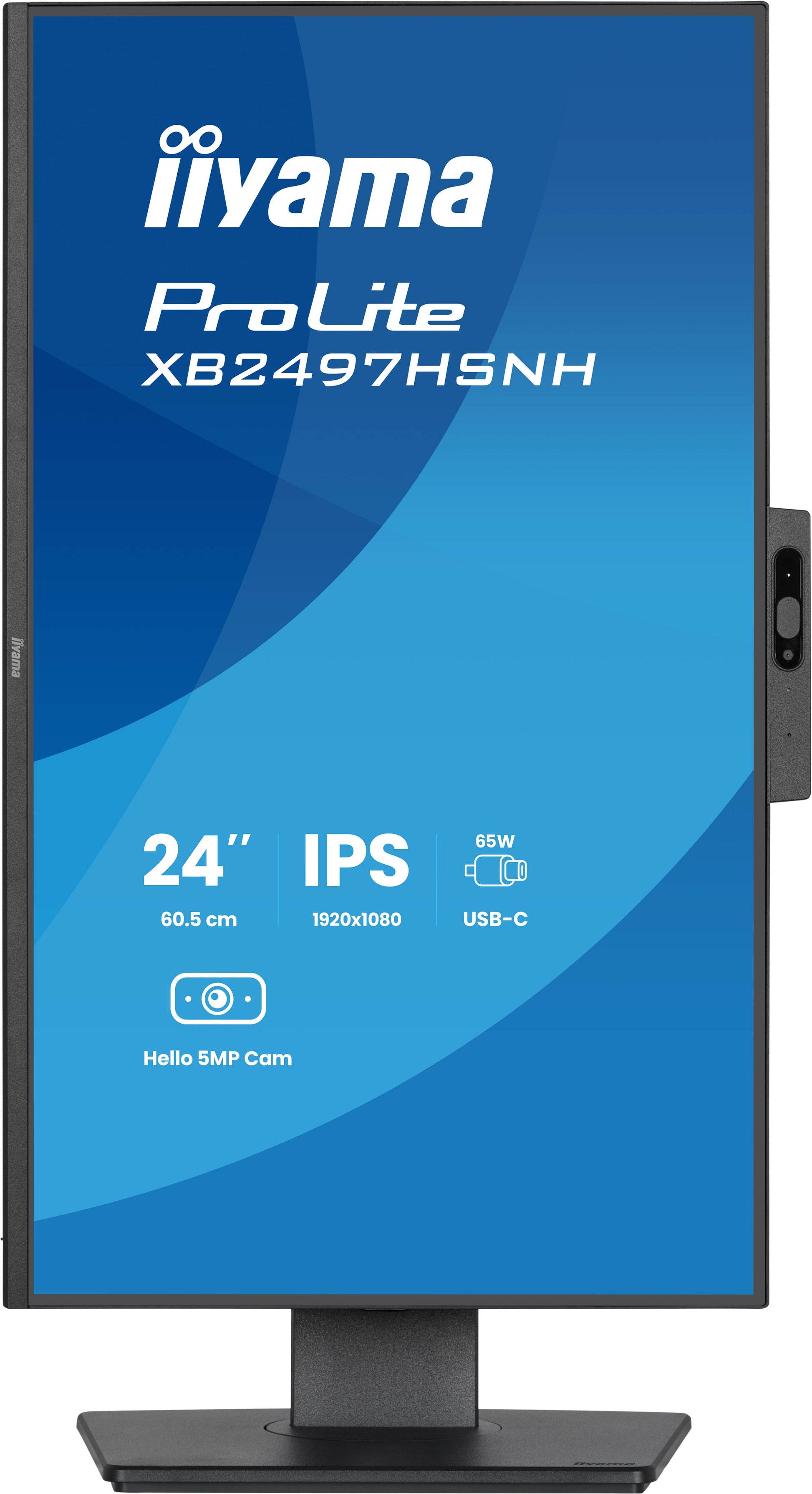 iiyama ProLite XB2497HSNH-B1 – 23,8", 1920 × 1080 (Full HD), IPS, 100 Hz, USB-C 65 W, Webcam, LAN