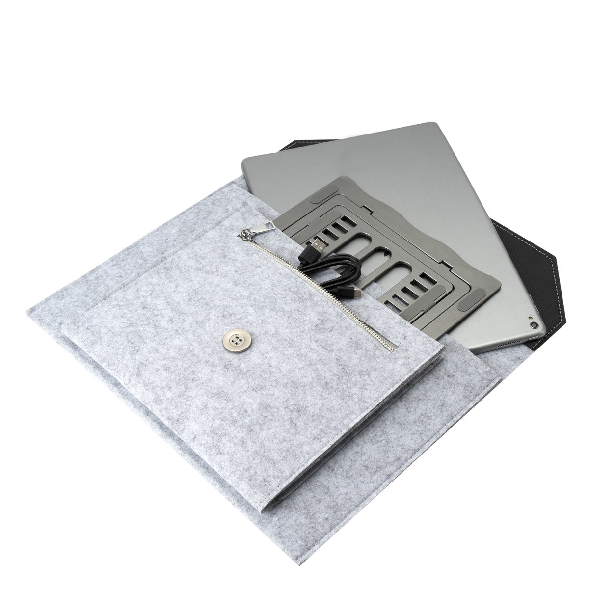 4smarts Notebook-Tasche für Geräte bis 13" – Grau