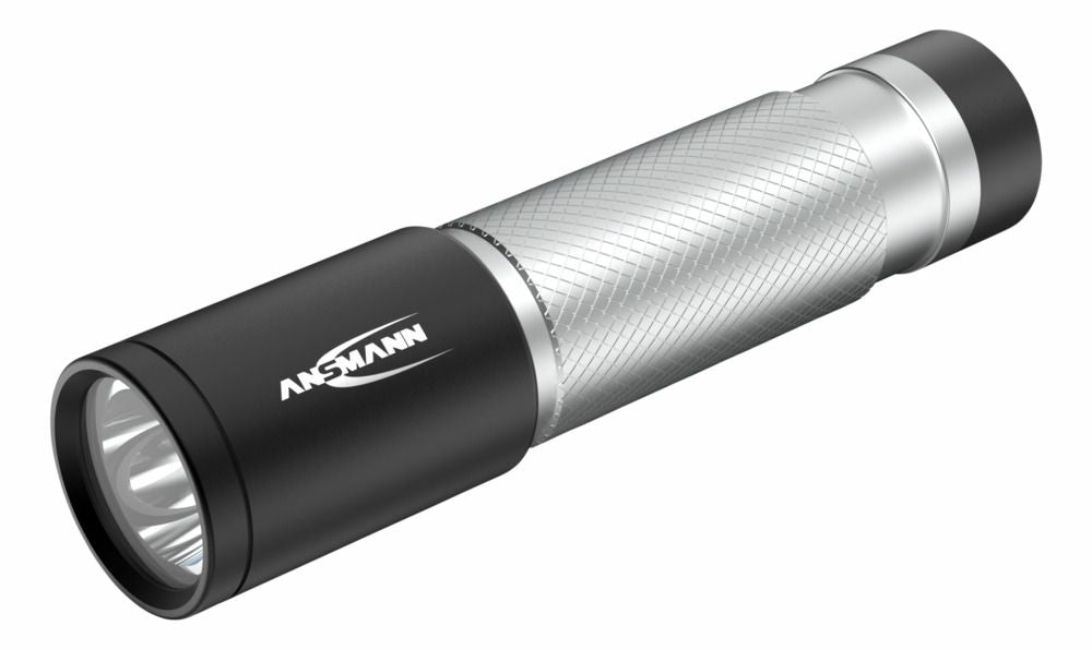 Ansmann Taschenlampe Daily Use 70B – 70 lm, 67 m, IPX4, Batteriebetrieb (AA) – Silber