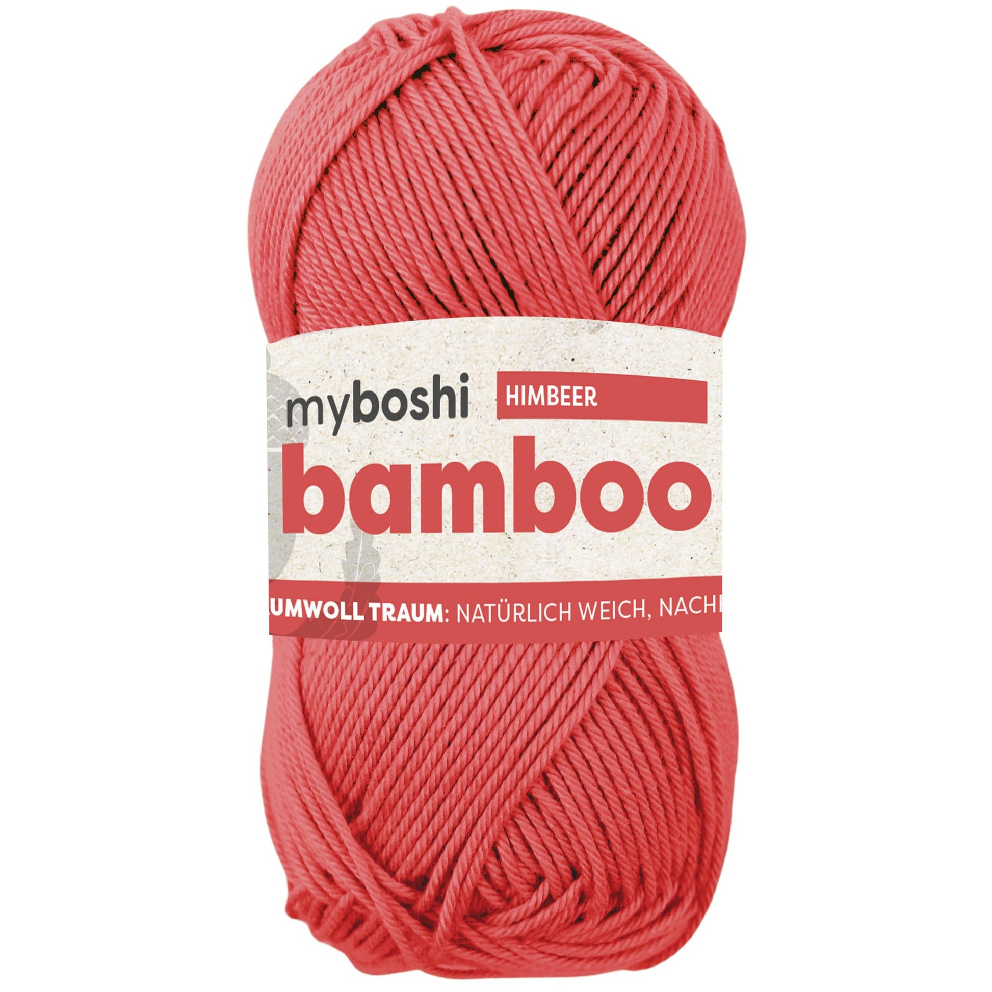 myBoshi Bambuswolle Himbeer – 50 g, 125 m, Nadel 4 mm, 60% Bambus/40% Baumwolle
